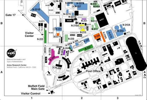 NASA ARC: Tour of Ames Campus Research Facilities, Lower Map