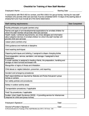 Training Checklist Template: Complete with ease | airSlate SignNow