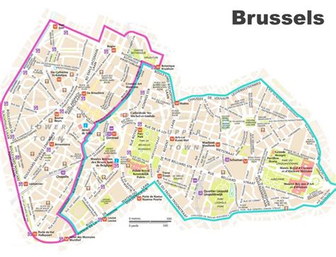 Tourist Map of Brussels City Center - Ontheworldmap.com