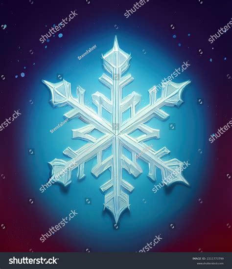 Beautiful Illustration Animation Snowflake Render Version Stock Illustration 2211773799 ...