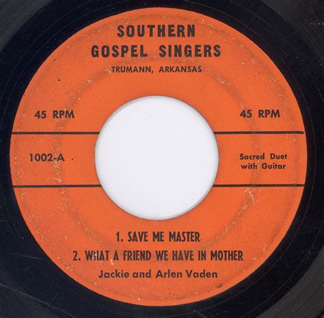 Arkansas 45rpm Records: Southern Gospel Singers