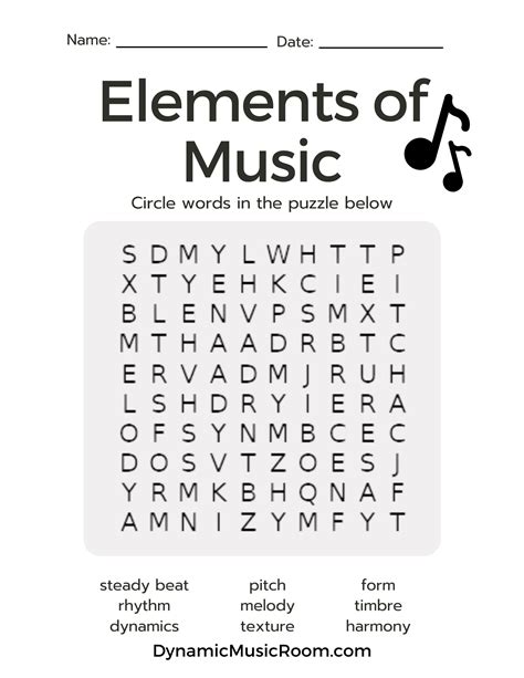 5 FREE Elementary Music Word Searches (Expert Tested!) – Dynamic Music Room