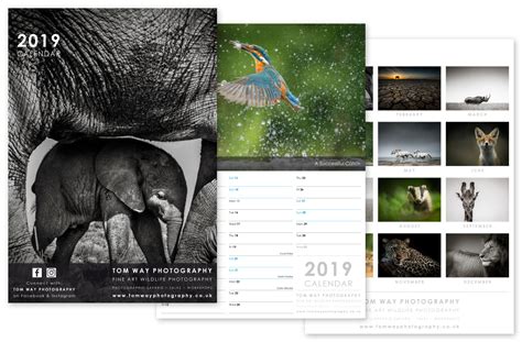 Photography Calendar Design for 2019 – ModRed Design – Swansea