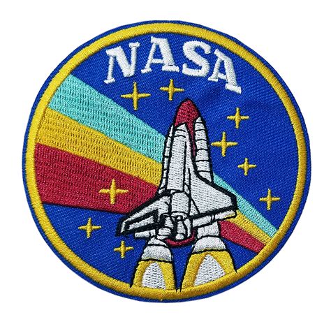 Retro NASA Shuttle Embroidered Patch Iron/Sew-On Applique Space ...