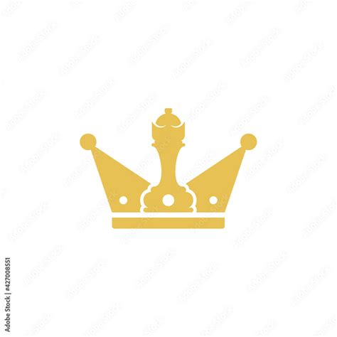 King Chess logo design vector illustration, Creative Chess logo design concept template, symbols ...