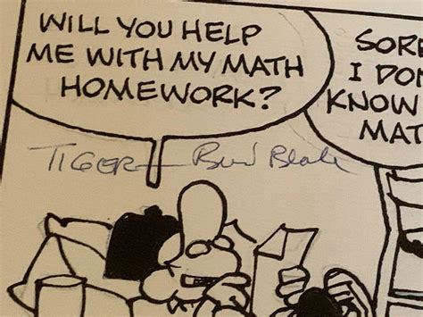 Original TIGER Comic Strip Art, by Bud Blake, 3/3/1997, Math Homework, Signed 2X | #4631416114