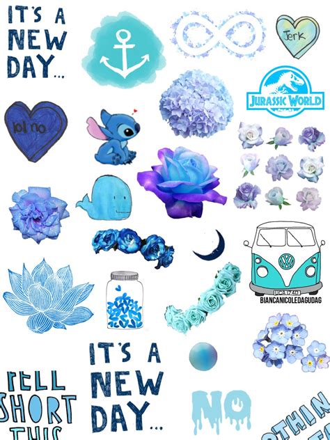 Blue collage :D | Adesivos, Adesivos imprimíveis gratuitos, Adesivos sticker