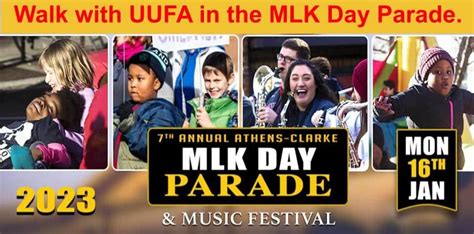 3 p.m. OFFSITE: Martin Luther King Jr. Day Parade - UUFA