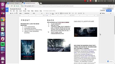 How to Make a Brochure on Google Docs - YouTube