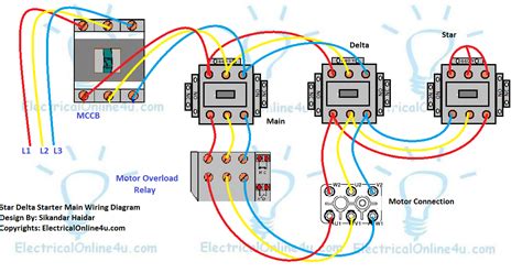 A star delta starter wiring diagram 3 phase motor. star delta starter ...