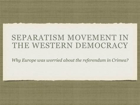 Separatist movements in Europe | Teaching Resources