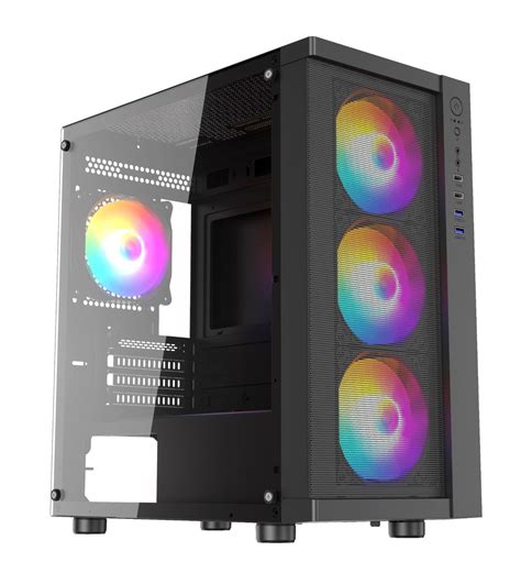 Micro Mini Gaming Computer Case Desktop Cabinet PC Case with RGB Fan ...