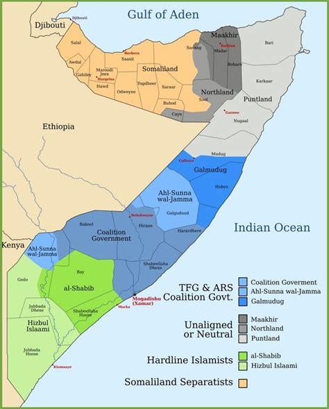 States and regions map of Somalia | Map, Africa travel, Somalia