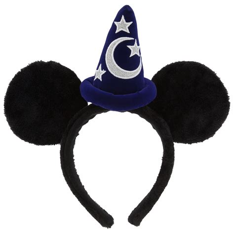 Disney Mickey Ears - Fuzzy - Black With Sorcerer Hat Ears - My Mickey Ears
