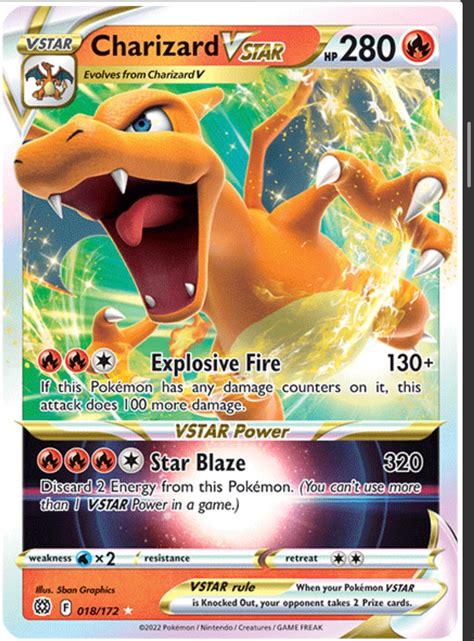 Charizard V STAR 018/172 ENGLISH Brilliant Stars Pokemon Card | Etsy