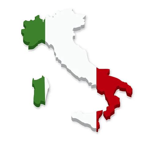 Outline and flag of Italy, 3D Our beautiful Wall Art and Photo Gifts ...