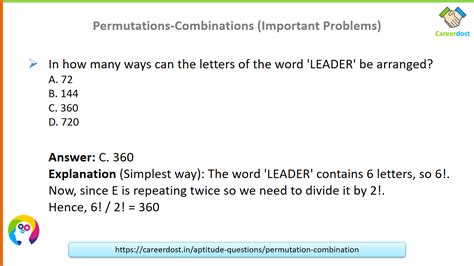 Permutation and Combination – Important Problems | Permutations and combinations, Combination ...