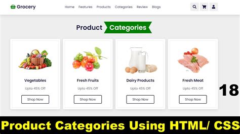 How to create a Responsive Product Category Page using HTML/ CSS ...