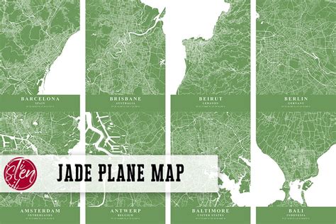 Jade Plane Map Graphic by tienstencil · Creative Fabrica