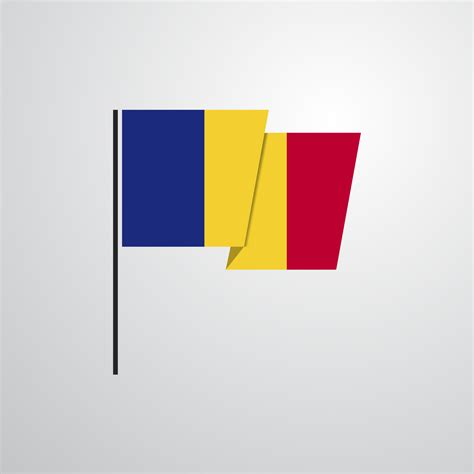 Romania waving Flag design vector 14184042 Vector Art at Vecteezy