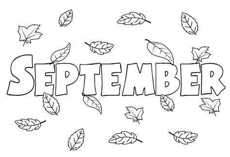 September Coloring Pages To Print – Free Coloring Pages for Kids