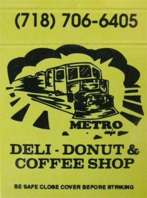SUBWAY: METRO DELI Donut & Coffee Shop (New York City) (Matchbook Cover ...