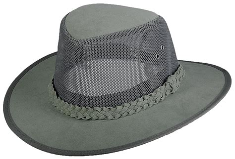 Soaker- Mens Sun Hat- Vented Mesh- UPF 50 - Gray - CC1859ALQUD