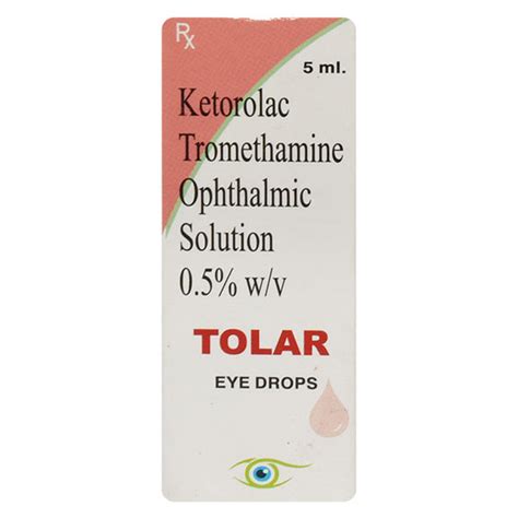 Buy TOLAR Eye Drops 5ml Online at Upto 25% OFF | Netmeds