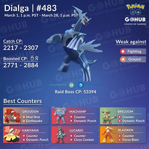 Dialga Counters Raid Guide | Pokémon GO Hub