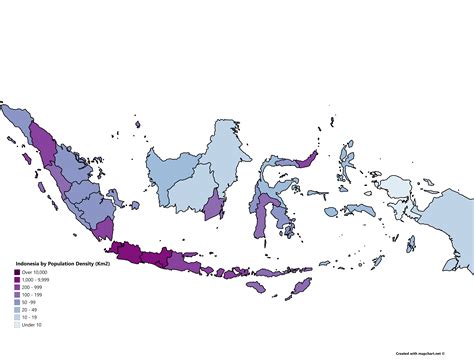 Indonesia by Population Density [OC] : MapPorn