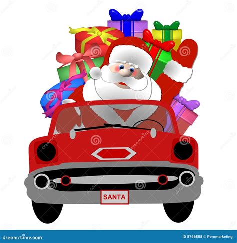 Santa In His Car Royalty Free Stock Photos - Image: 8766888