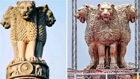 Furore over ‘bared fangs’ of Ashoka symbol unveiled by PM Modi: From ...