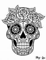 Sugar Skull Coloring Pages  Skip To My Lou sketch template