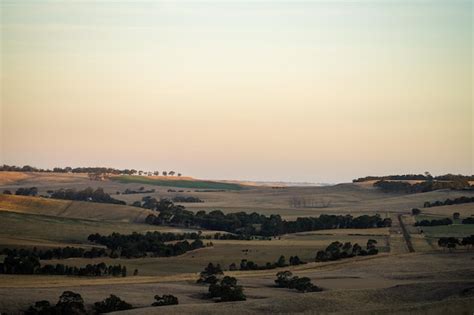 Premium Photo | A view of the landscape from the top of the hill