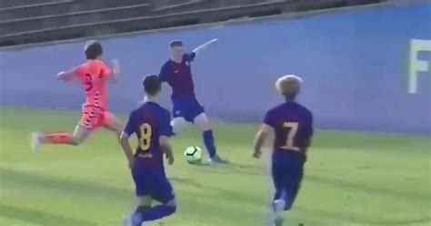 Louie Barry scores on Barcelona youth debut after becoming first ...