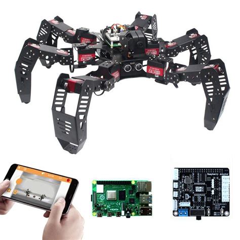 Buy ANAN Hexapod Spider Robot Kit with Al Image Re, Raspberry Pi 4B Big ...