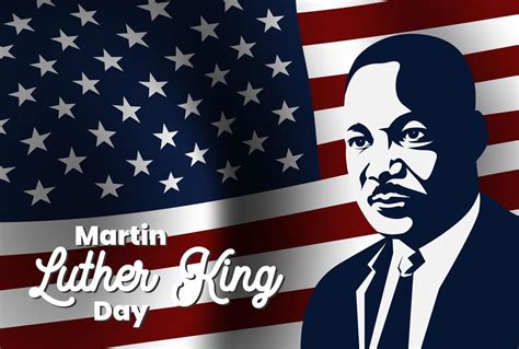 Martin luther king jr. day Concept with USA Flag Background and Photo ...