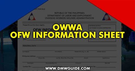 Download OFW Information Sheet (OWWA Membership Form) Online | DMW Guide