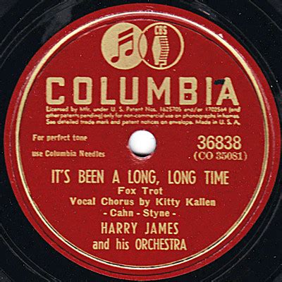 Harry James And His Orchestra - It's Been A Long, Long Time / Autumn ...