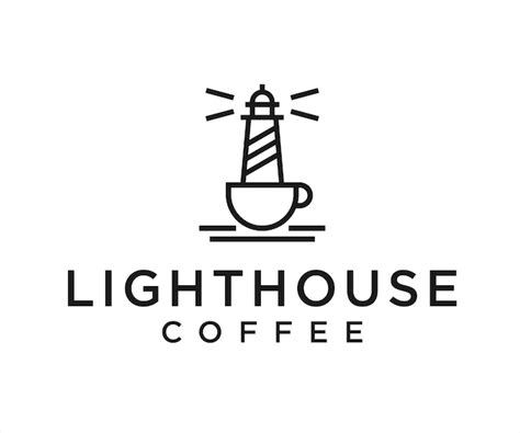 Premium Vector | Lighthouse coffee logo design vector illustration