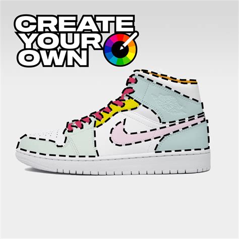 OG Colourway (Create Your Own) - Custom Nike Jordan 1 Mid Trainers ...