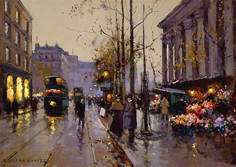 Museum Art Reproductions Place de la Madeleine by Edouard Cortes (Inspired By) (1882-1969 ...