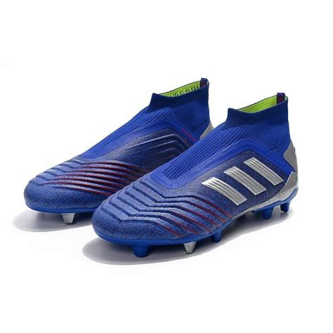 New adidas Predator 19+ FG Soccer Cleats Blue Silver