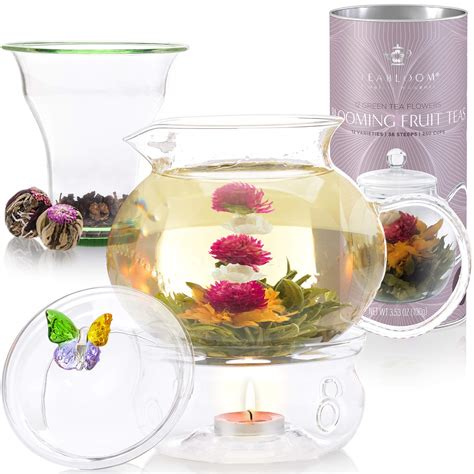 Teabloom Fruit Blooming Teas – 12 Unique Flower Varieties of Blooming Tea in 12 Delicious Fruit ...