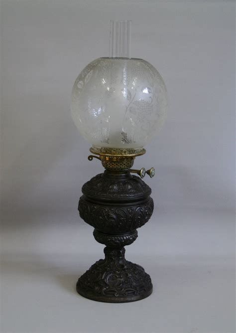 Victorian Oil Lamp with Pewter Base | Oil lamps, Lamp, Antique oil lamps