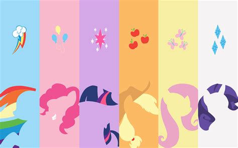 The Mane Six Minimalistic (FIXED +Cutie Marks) [2560x1600] : r/ponypapers