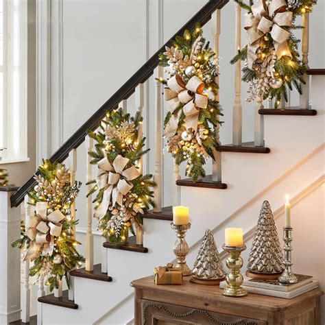 POCO Pine Cone Staircase Garland Christmas Staircase Garland Festive ...