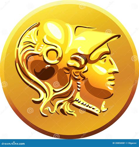 Vector Gold Coin with Alexander the Great Stock Vector - Illustration of alexander, macedonian ...