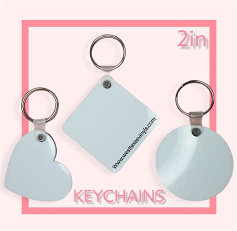 Sublimation Keychains Blanks – West Texas Vinyls