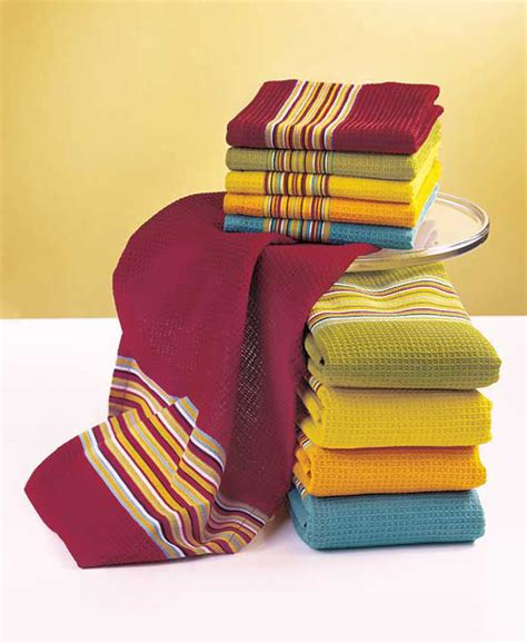 Kitchen Towels set of 10 Multicolor Bright colors - Towels & Dishcloths